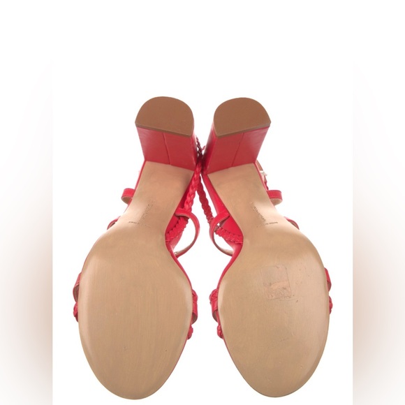 🥳 NEW Marion Parke Leather Red Slingback Heels in size 11. - Picture 4 of 5